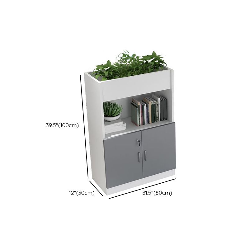 Archivo de madera de archivos verticales modernos de mediados de siglo para la oficina en casa