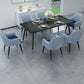 Black Frame Stone Dining Room Table Traditional Luxury Rectangle Dining Table Clearhalo 'Dining Tables & Seating' 'Dining Tables' 'dining_table' 'furn' 'furn_dining_table' 'Furniture' 'furniture_dining_table' 'Kitchen & Dining Furniture' 'kitchen' 'kitchen_dining_table' 1200x1200_d6982cf0-c2ba-4584-8f70-4301dc9f4b09