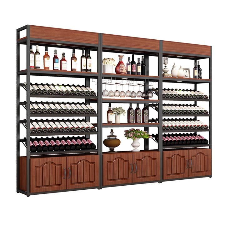 Mid-Century Modern Wine Holder Floor Solid Wood Wine Rack with Shelf Clearhalo 'furn' 'furn_wine_racks' 'Furniture' 'Kitchen & Dining Furniture' 'Wine Racks' 'wine_racks' 1200x1200_d698589b-4668-4be9-8ca1-66c63d3a78c2