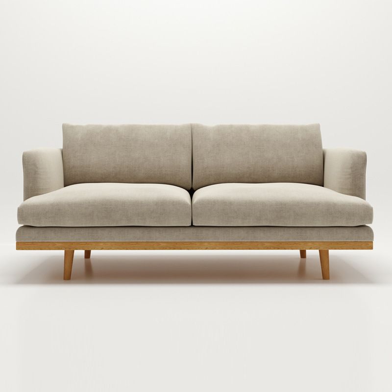 Northern European Wooden 2/3-Seater Sofa Wood Legs Square Arm Sofa Clearhalo 'furn' 'furn_sofas' 'Furniture' 'furniture_sofas' 'kitchen' 'kitchen_sofas' 'Living Room Furniture' 'Sofa' 'sofas' 1200x1200_d69b7c7b-675f-45bc-ad89-93a2f975f1b9