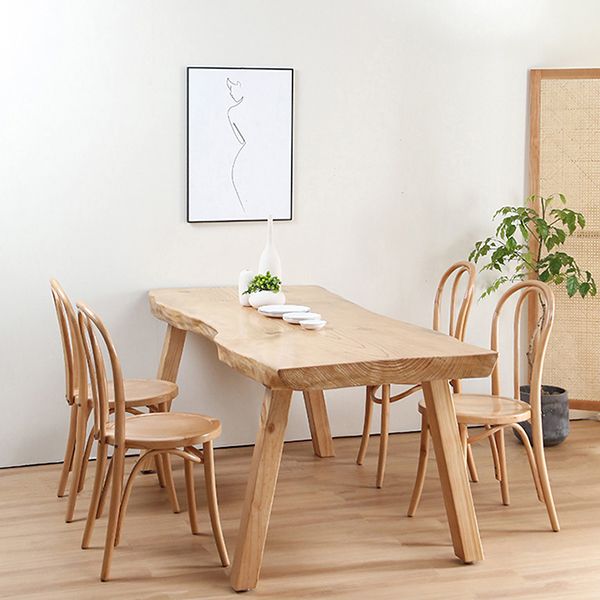 Rectangle Solid Wood Dining Table Simplicity 4 Legs Table for Dining Room Clearhalo ' dining_table' 'Dining Tables & Seating' 'Dining Tables' 'furn' 'furn_dining_table' 'Furniture' 'furniture_dining_table' 'Kitchen & Dining Furniture' 'kitchen&dining_furn' 'kitchen' 'kitchen_dining_table' 1200x1200_d69b8eb8-d260-4888-99b3-079b00cdf1bd