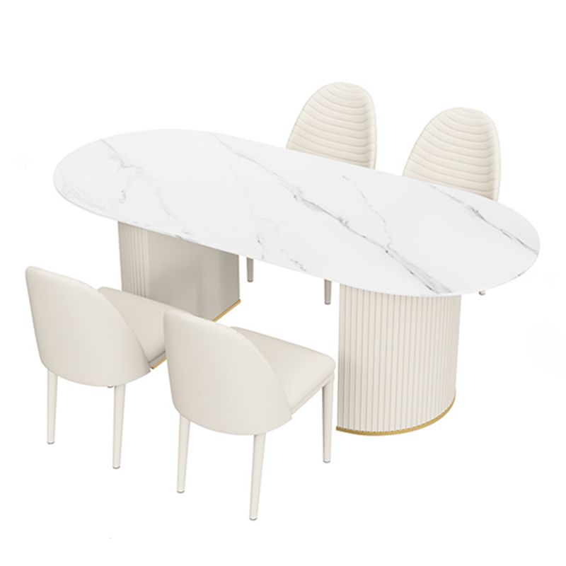 Metal Traditional Luxury Oval Table Sintered Stone Table for Dining Room Clearhalo ' dining_table' 'Dining Tables & Seating' 'Dining Tables' 'furn' 'furn_dining_table' 'Furniture' 'furniture_dining_table' 'Kitchen & Dining Furniture' 'kitchen&dining_furn' 'kitchen' 'kitchen_dining_table' 1200x1200_d69c8164-2a76-46a7-bea3-fb8dc1000d6b