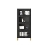 Glam Bookshelf Standard Wooden Shelf Bookcase with Cabinets for Office Clearhalo 'Bookcases' 'furn' 'furn_bookcases' 'Furniture' 'furniture_bookcases' 'Office Furniture' 1200x1200_d69cd779-e736-454c-a90e-6d3718b85f86