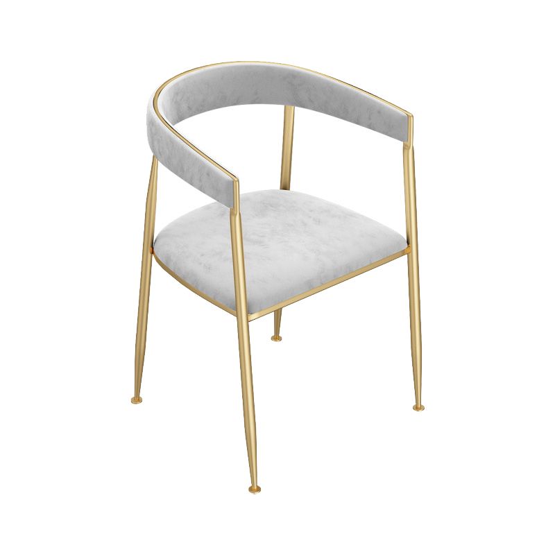 Nordic Design Open Back Side Chair Luxury Dining Fabric Side Chair Clearhalo 'Dining Chairs' 'Dining Tables & Seating' 'dining_chair' 'furn' 'furn_dining_chair' 'Furniture' 'furniture_dining_chair' 'Kitchen & Dining Furniture' 1200x1200_d69e8f17-ca5f-47bd-b90d-81a1434470ce