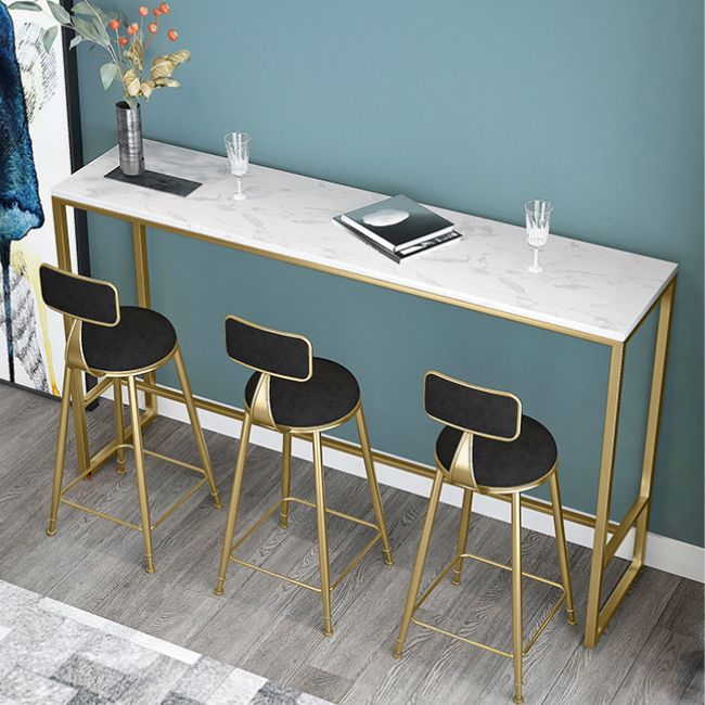 Metal Rectangular Table Modern Style Home Minimalist Bar Table Clearhalo 'Bar Furniture' 'Bar Tables' 'bar_tables' 'furn' 'furn_bar_tables' 'Furniture' 'Kitchen & Dining Furniture' 1200x1200_d69f7f76-0fc3-4ba8-87d2-8ec49986a2fb
