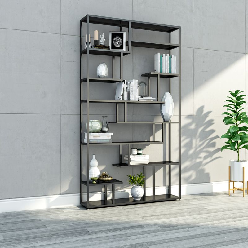Industrial Metal Etagere Bookshelf Open Iron Bookshelf for Home Office Clearhalo 'Bookcases' 'furn' 'furn_bookcases' 'Furniture' 'furniture_bookcases' 'kitchen' 'kitchen_bookcases' 'Living Room Furniture' 'Office Furniture' 1200x1200_d69fd9ec-c35f-483e-9011-53b6e28d6f77
