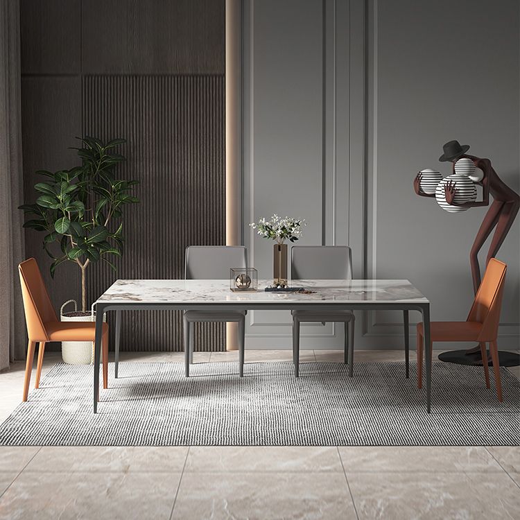 Contemporary Dining Side Chair Leather Brasserie Armless Solid Back Chair Clearhalo ' kitchen&dining_furn' 'Dining Chairs' 'Dining Tables & Seating' 'dining_chair' 'furn' 'furn_dining_chair' 'Furniture' 'furniture_dining_chair' 'Kitchen & Dining Furniture' 'kitchen' 1200x1200_d6a14fe4-8ff9-4d7c-ad6b-f6d766f743f9