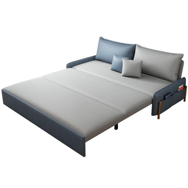 Eigentijdse stijl faux lederen armloos bankbed voor appartementgebruik