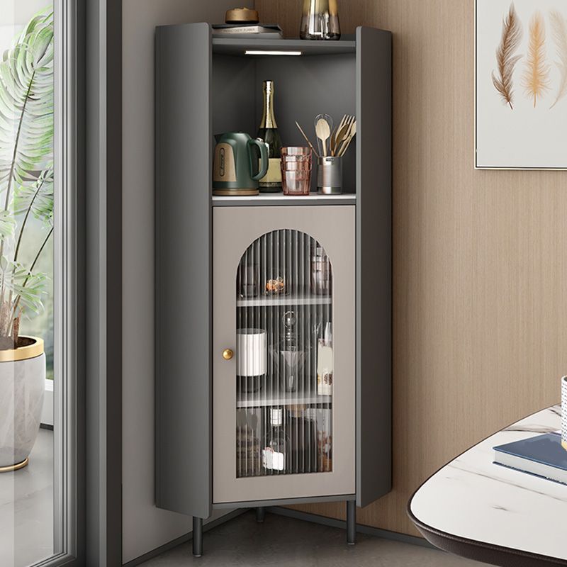 Sideboard di vetro moderni 55 "H tavolo da buffet regolabile per scaffalature regolabili