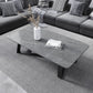 Mesa de centro rectangular contemporánea Mesa de cóctel de mármol con caballete