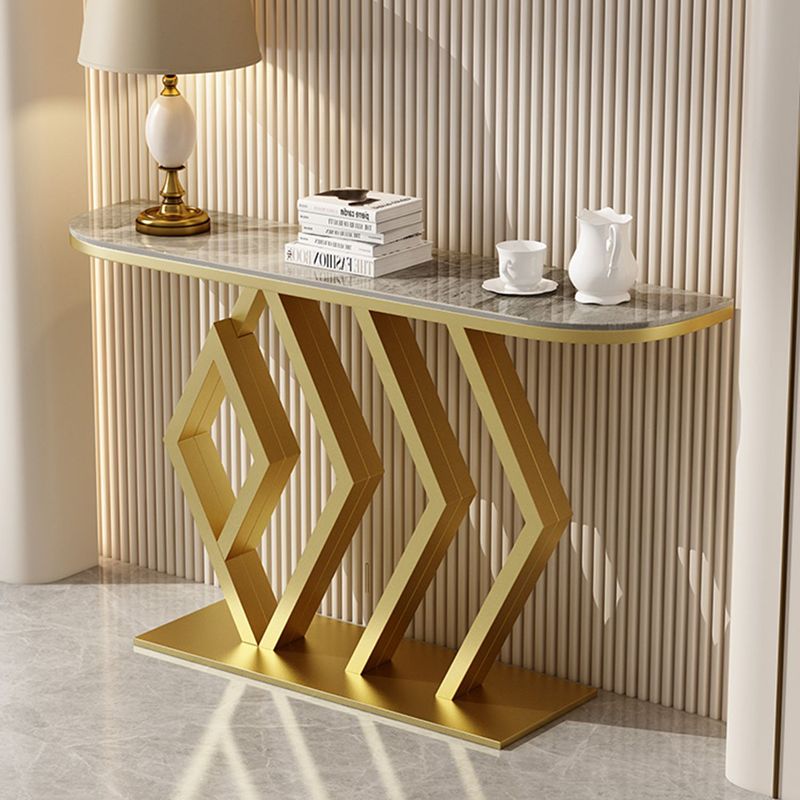 11.8" W Glam Console Table Scratch Resistant Slate End Table