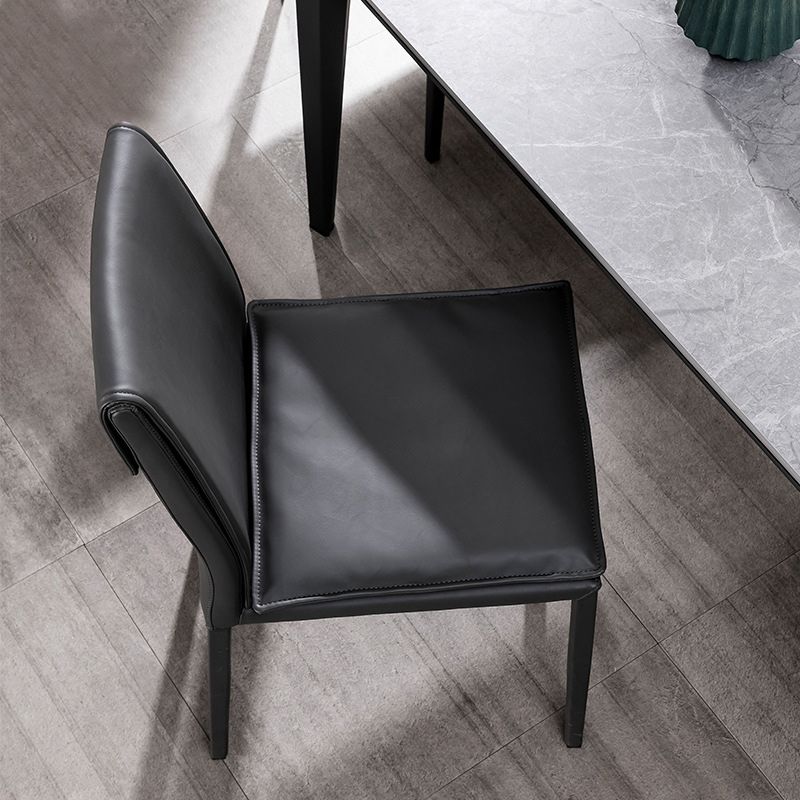 Leather Dining Side Chair Upholstered Side Chair for Kitchen Clearhalo 'Dining Chairs' 'Dining Tables & Seating' 'dining_chair' 'furn' 'furn_dining_chair' 'Furniture' 'Kitchen & Dining Furniture' 1200x1200_d6a5a5b9-9521-4788-957f-f45b9237608f