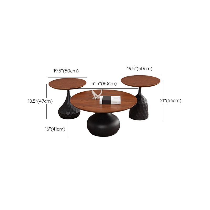 Pedestal Coffee Table Contemporary Solid Wood Coffee Cocktail Table Clearhalo 'Coffee & Accent Tables' 'Coffee Tables' 'coffee_tables' 'furn' 'furn_coffee_tables' 'Furniture' 'Living Room Furniture' 1200x1200_d6a6fde7-6479-4b00-b621-e29833a862a1