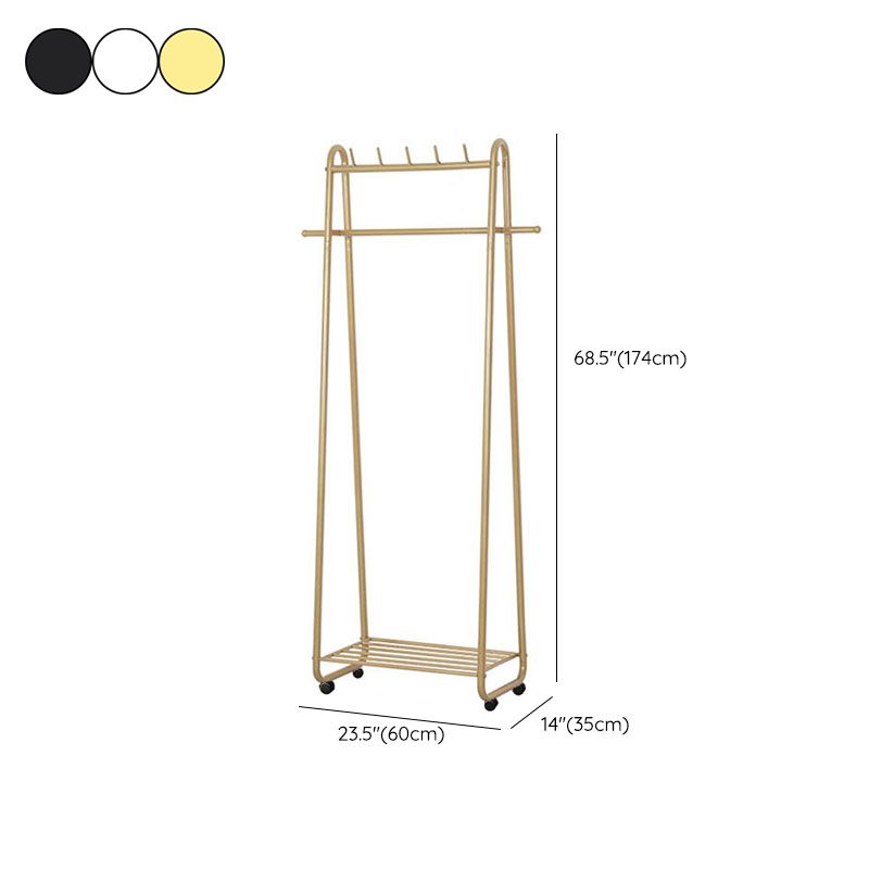 Hermosa estante de almacenamiento de diseñadores de estanterías de reverso de metal con castores