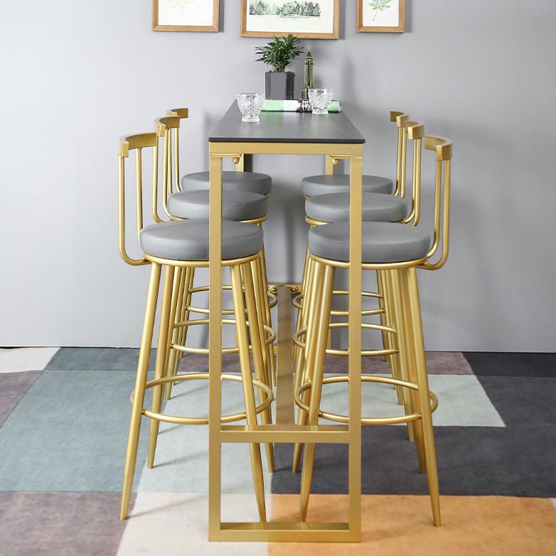 Glam Style Rectangle Bar Set 1/7 Pieces Stone Pub Dining Set for Dining Room Clearhalo 'Bar Furniture' 'furn' 'furn_home_bar_bar_sets' 'Furniture' 'Home Bars & Bar Sets' 'home_bar_bar_sets' 'Kitchen & Dining Furniture' 1200x1200_d6a8bb95-ab26-47e5-9364-0e55dbf38e08