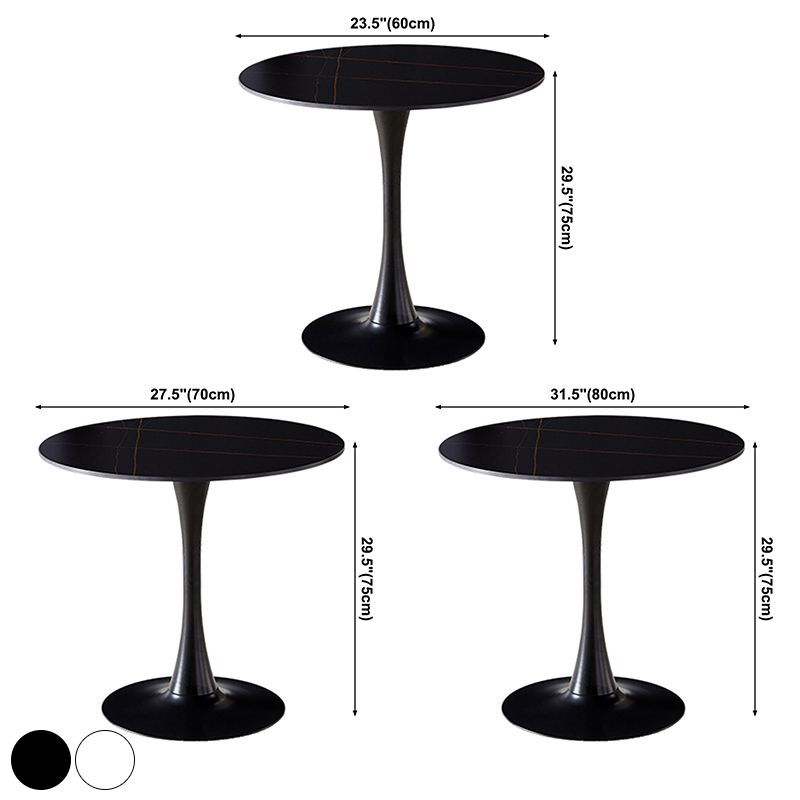 Modern Style Sintered Stone Dining Room Table Round Table with Tulip Base Clearhalo ' dining_table' 'Dining Tables & Seating' 'Dining Tables' 'furn' 'furn_dining_table' 'Furniture' 'furniture_dining_table' 'Kitchen & Dining Furniture' 'kitchen&dining_furn' 'kitchen' 'kitchen_dining_table' 1200x1200_d6a8be95-9208-4ae5-9acc-211ac8bfff95