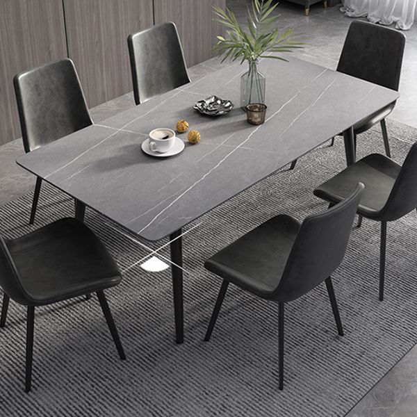 Middeleeuwse moderne stenen eettafel 4 poten eettafel voor keuken