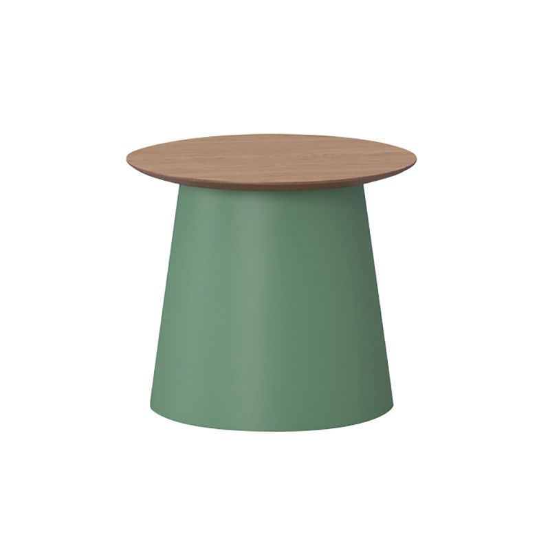 Pedestal Base Wood & Plastic Table Top Pink/green/yellow/white/grey Round Side Table