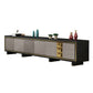 Glam Media Console Glass Media Console TV Stand with Drawers Clearhalo 'furn' 'furn_tv_stands_entertainment_centers' 'Furniture' 'Living Room Furniture' 'TV Stands & Entertainment Centers' 'TV Stands & Media Storage Furniture' 'tv_stands_entertainment_centers' 1200x1200_d6ade6b2-bd9c-45c5-b4bc-dbeefe51d60e