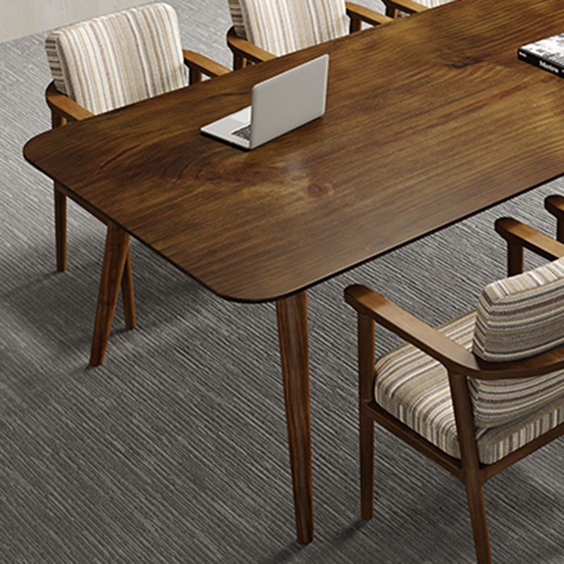 Modern Solid Wood Writing Desk Parsons Base 29.53" Tall Office Desk Clearhalo 'furn' 'furn_office_desk' 'Furniture' 'Office Desks' 'Office Furniture' 'office_desk' 1200x1200_d6b0c163-e28f-4d34-9ac4-18171d2dd4ce