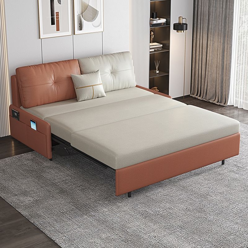 38,58 "W zeitgenössische Kunstleder -Leder -Armless -Sofa für Wohnzimmer