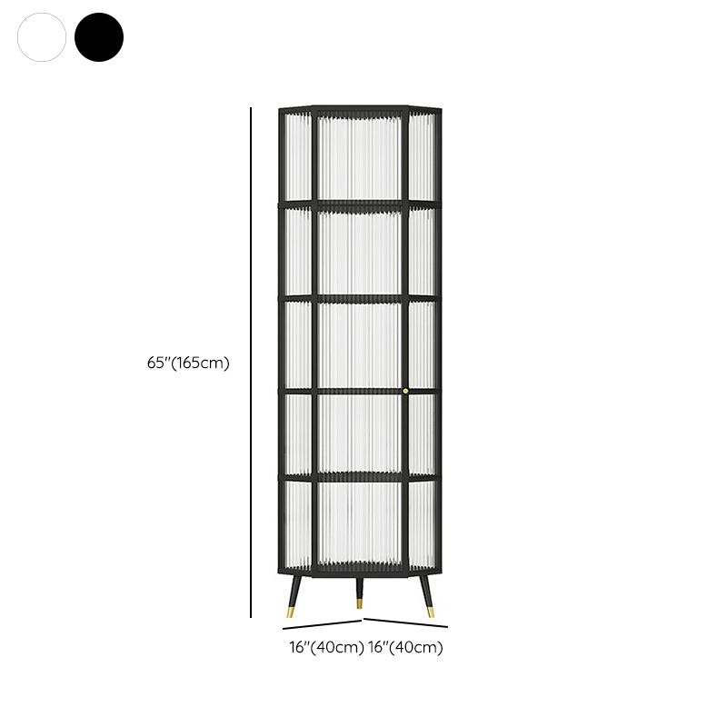 Armadio ad angolo di mobile in metallo contemporaneo Curio Armadietto per soggiorno per soggiorno