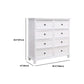 13.77" Wide White Accent Chest with Drawers Rectangle  Wood Chest Contemporary