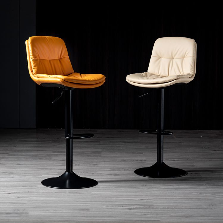 Iron Footrest Bar Stool Low Back Indoor Modern Adjustable Counter-height Stool Clearhalo 'Bar Furniture' 'Bar Stools' 'bar_stools' 'furn' 'furn_bar_stools' 'furniture_bar_stools' 'Kitchen & Dining Furniture' 'kitchen&dining_furn' 'kitchen' 'kitchen_furn' Furniture' 1200x1200_d6b27b87-a914-46db-ab14-34b2fa905638
