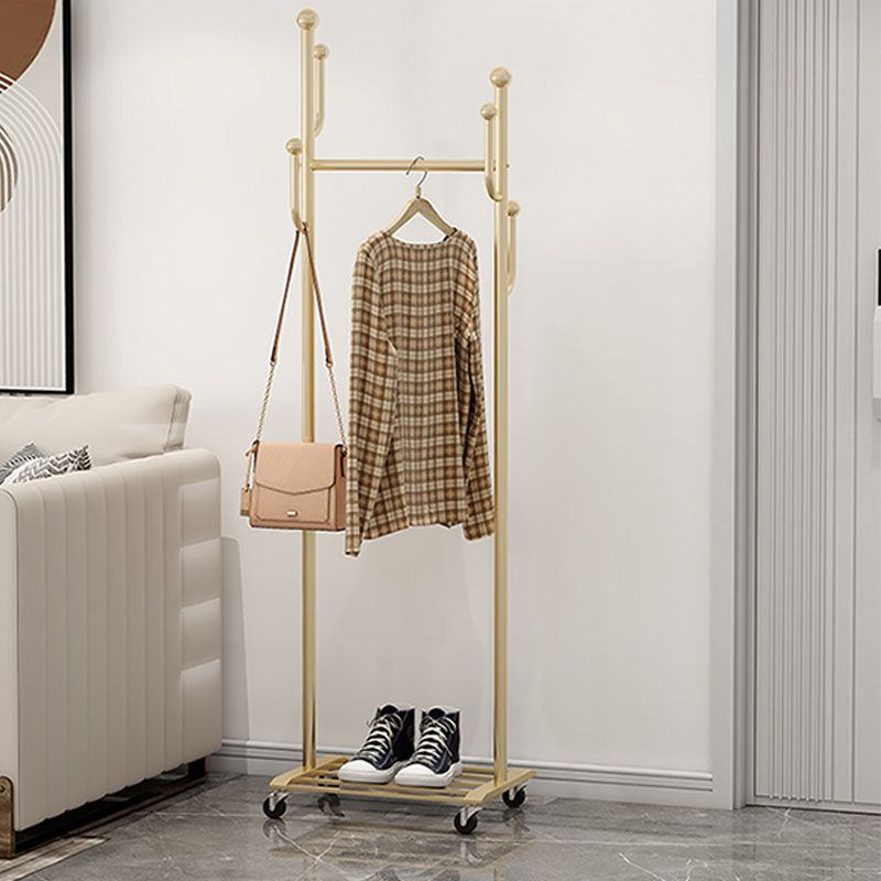 Castori di piantature in metallo classico gancio di rivestimento design con scaffale inferiore