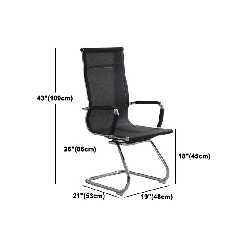 Modern & Contemporary Black Office Chair Fixed Arms Mesh Office Chair Clearhalo 'furn' 'furn_office_chair' 'Furniture' 'furniture_office_chair' 'Office Chairs' 'Office Furniture' 'office_chair' 1200x1200_d6b3266b-a215-42a7-a4df-00bcc1e99fe3