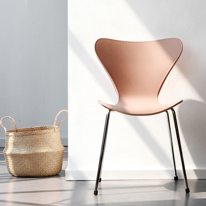 Industrial Style Plastic Dining Armless Chair Solid Back Dining Side Chair Clearhalo ' kitchen&dining_furn' 'Dining Chairs' 'Dining Tables & Seating' 'dining_chair' 'furn' 'furn_dining_chair' 'Furniture' 'furniture_dining_chair' 'Kitchen & Dining Furniture' 'kitchen' 1200x1200_d6b34f04-108e-484a-8307-b55ab17125dd