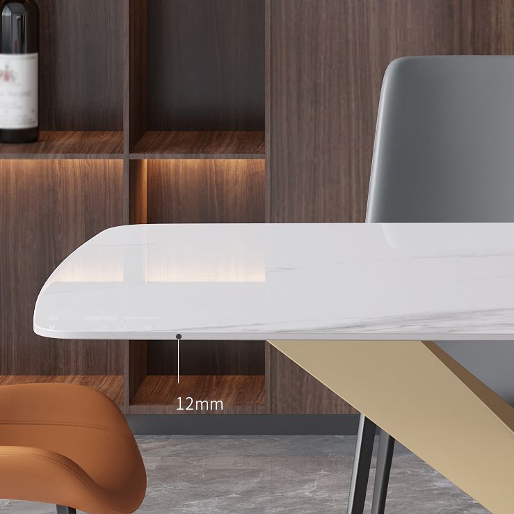 Luxury Sintered Stone Dining Table Rectangle Shape Table with Single Pedestal Base Clearhalo ' dining_table' 'Dining Tables & Seating' 'Dining Tables' 'furn' 'furn_dining_table' 'Furniture' 'furniture_dining_table' 'Kitchen & Dining Furniture' 'kitchen&dining_furn' 'kitchen' 'kitchen_dining_table' 1200x1200_d6b3e1e9-913a-4f18-bd09-902610eec30d