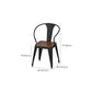 Solid Wood Dining Chairs Contemporary Arm Chairs with Metal Base Clearhalo 'Dining Chairs' 'Dining Tables & Seating' 'dining_chair' 'furn' 'furn_dining_chair' 'Furniture' 'Kitchen & Dining Furniture' 1200x1200_d6b4b845-c0ac-49d5-bec2-2a441823504b