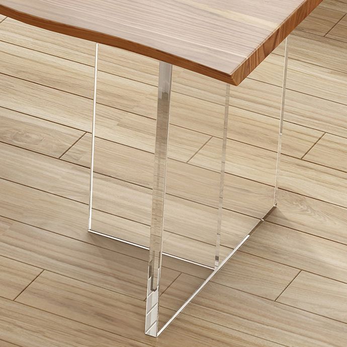 Rectangle Double Pedestal Dining Table Modern Wood Table for Dining Room Clearhalo 'Dining Tables & Seating' 'Dining Tables' 'dining_table' 'furn' 'furn_dining_table' 'Furniture' 'Kitchen & Dining Furniture' 1200x1200_d6b5e075-64e1-4844-b8f7-143553a07532