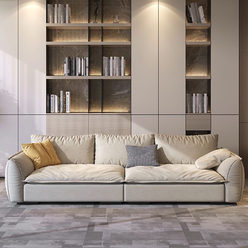 Stain Resistant Stationary Slipcovered Faux Leather Cushions Settee Clearhalo 'furn' 'furn_sofas' 'Furniture' 'Living Room Furniture' 'Sofa' 'sofas' 1200x1200_d6b60d95-2076-4c5b-bd4f-cf8e6143bafc