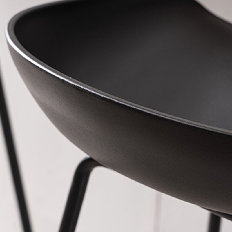 Modern Armless Backrest Counter Stool Iron Bar Stool with Plastic Seat Clearhalo 'Bar Furniture' 'Bar Stools' 'bar_stools' 'furn' 'furn_bar_stools' 'furniture_bar_stools' 'Kitchen & Dining Furniture' 'kitchen&dining_furn' 'kitchen' 'kitchen_furn' Furniture' 1200x1200_d6b63617-9fb9-4ac2-a09d-c11404c7a141