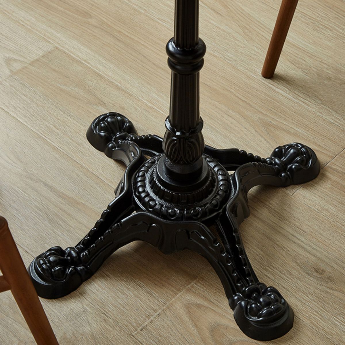 Round Solid Wood Dining Table Indoor Iron Pedestal Dining Table Clearhalo 'Dining Tables & Seating' 'Dining Tables' 'dining_table' 'furn' 'furn_dining_table' 'Furniture' 'Kitchen & Dining Furniture' 1200x1200_d6b68b04-52ac-4683-8317-78e618403c9a