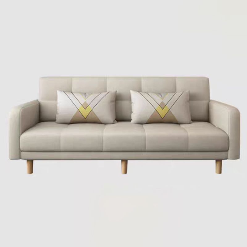 Modern Linen Tufted Sofa Bed 31"H Convertible Sofa with Square Arm Clearhalo 'furn' 'furn_sofas' 'Furniture' 'furniture_sofas' 'Living Room Furniture' 'Sofa' 'sofas' 1200x1200_d6b6a0f6-63ea-46d7-9de8-e2ffc2e02c07