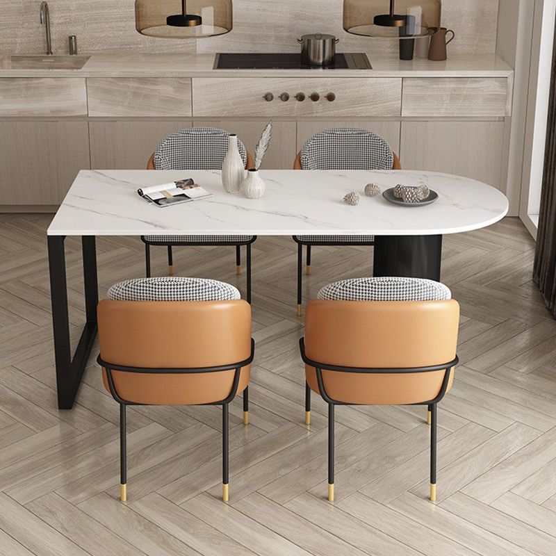 Free Form Dining Table Contemporary Table with Double Pedestal Base for Kitchen Clearhalo ' dining_table' 'Dining Tables & Seating' 'Dining Tables' 'furn' 'furn_dining_table' 'Furniture' 'furniture_dining_table' 'Kitchen & Dining Furniture' 'kitchen&dining_furn' 'kitchen' 'kitchen_dining_table' 1200x1200_d6b81d8a-26b2-4f7e-b73d-c8c490f638a9