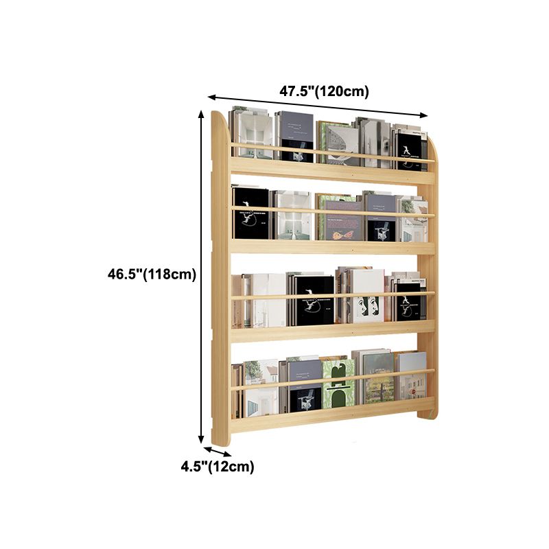 Pine Wood Wall Mounted Bookshelf Natural Scandinavian Bookcase for Bedroom Clearhalo 'Bookcases' 'Furniture' 'furniture_bookcases' 'Office Furniture' 1200x1200_d6b96b62-f5ca-4f94-8908-4e49f8a88d77