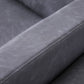 Leather Pillow Back Sofa Square Arm Apartment Seating for Living Room