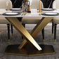 Luxurious Sintered Stone Top Dining Set Rectangular 1/4/5/7 Pieces Dinette Table Set