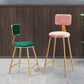 Glam Round Counter Bar Stool Upholstered Backrest Bar Stool with Footrest Clearhalo 'Bar Furniture' 'Bar Stools' 'bar_stools' 'furn' 'furn_bar_stools' 'furniture_bar_stools' 'Kitchen & Dining Furniture' 'kitchen&dining_furn' 'kitchen' 'kitchen_furn' Furniture' 1200x1200_d6ba75a1-4e8f-4146-8f7f-eea00e8b5ecd