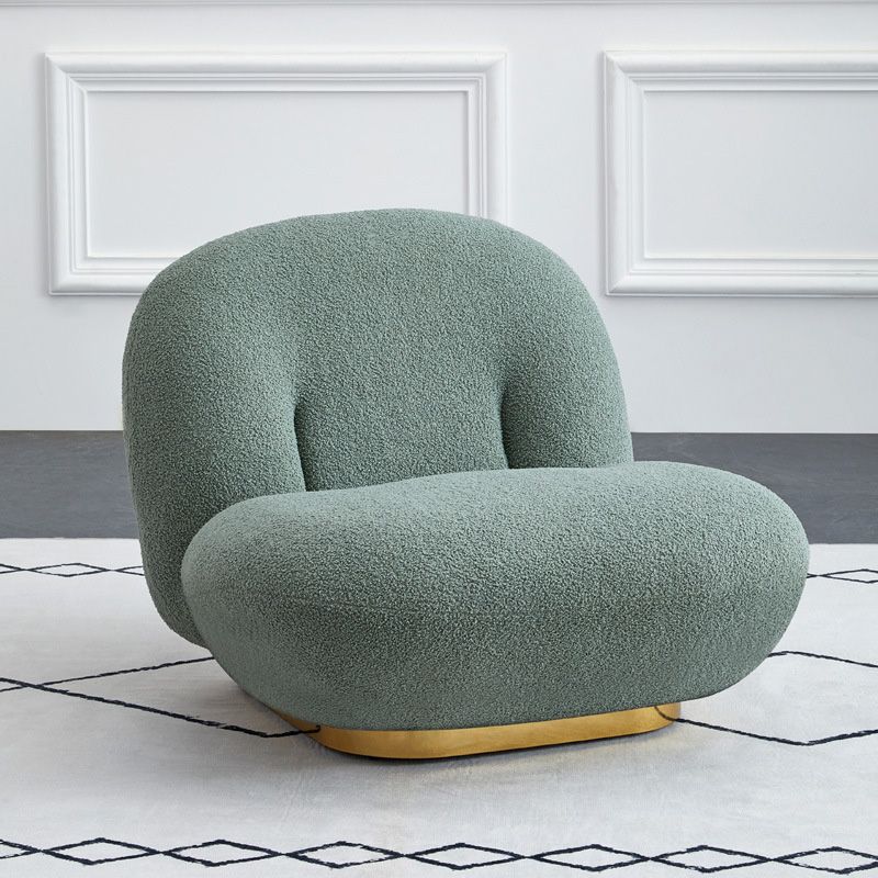Wool Armless Chair 31.49" L x 27.55" W x 26.77" H Swivel Chair for Living Room Clearhalo 'Accent Chairs' 'accent_chairs' 'Chairs & Seating' 'furn' 'furn_accent_chairs' 'Furniture' 'Living Room Furniture' 1200x1200_d6bb9fe6-8c15-47d7-9fbf-46742167b502