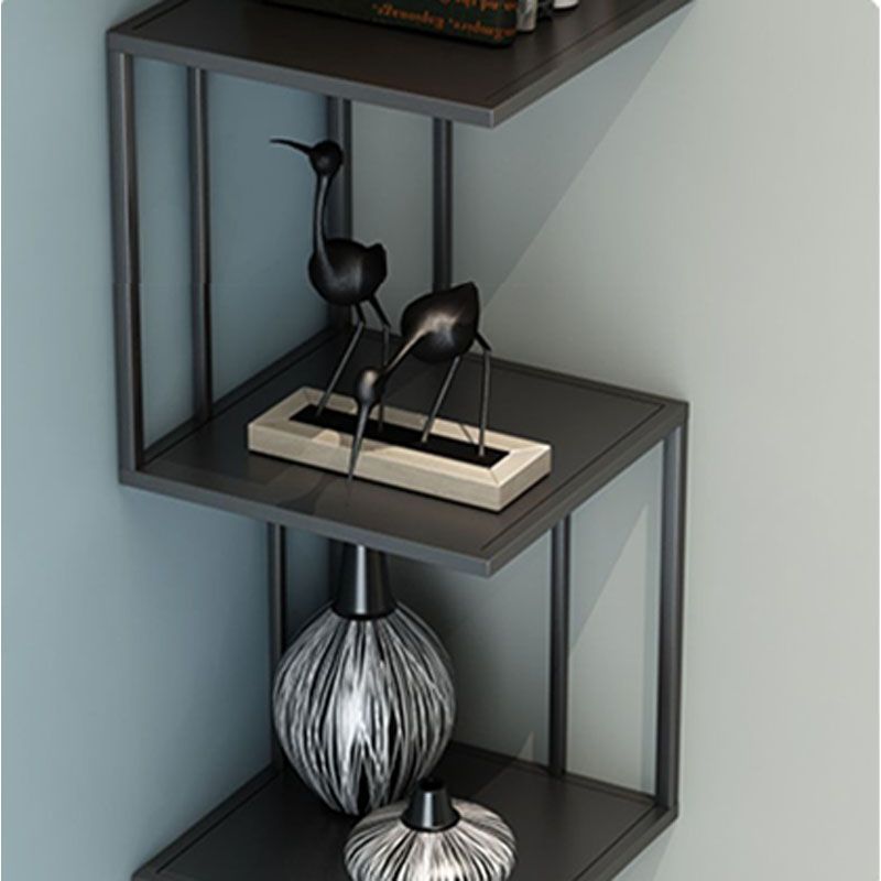 5 scaffali moderni libreria in metallo moderno scaffale a parete montato per soggiorno, 48 "h x 8.5" w