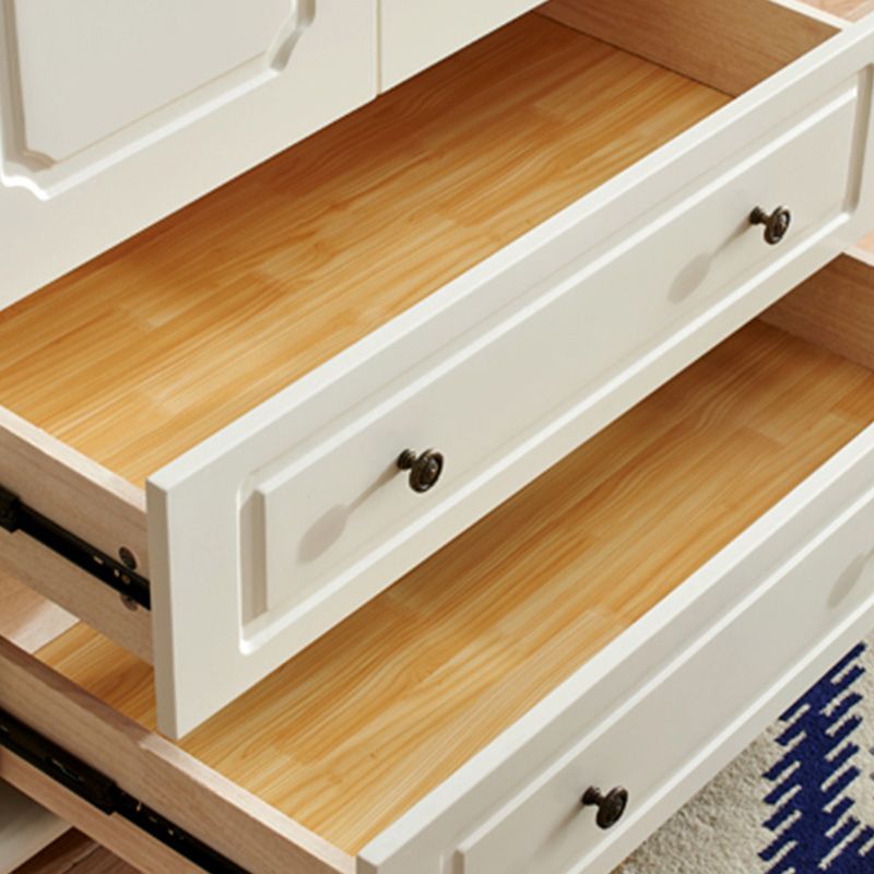 Coastal scharnierende deur opbergkast met laden vervaardigd houten matte afwerking kast