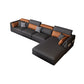 Cojines de almohada moderna de almohadilla de almohada de almohada gris seccional Chesterfield