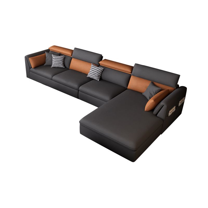 Cojines de almohada moderna de almohadilla de almohada de almohada gris seccional Chesterfield