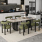 Modern 1/5/6/7 Pieces Dining Set Rectangle Stone Dining Table for Dining Room