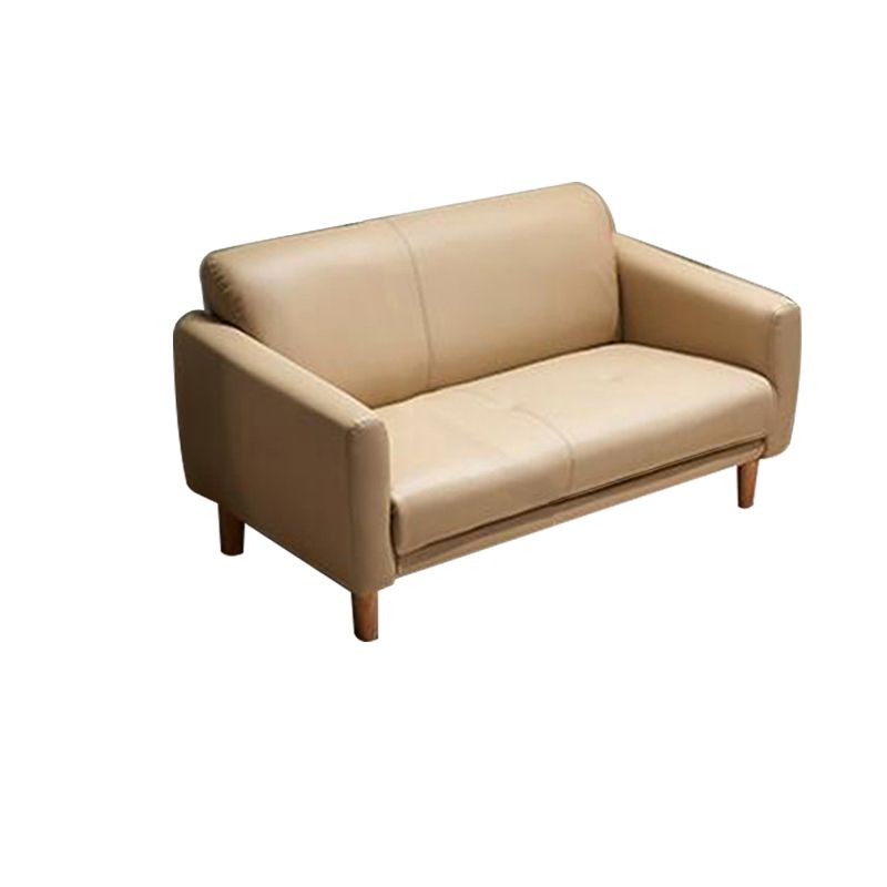 Modern Square Arm Stain Resistant Settee Couch in Orange/Ivory Cushions Clearhalo 'furn' 'furn_sofas' 'Furniture' 'Living Room Furniture' 'Sofa' 'sofas' 1200x1200_d6bd0496-dd54-48d1-8b6a-08704a5e5883